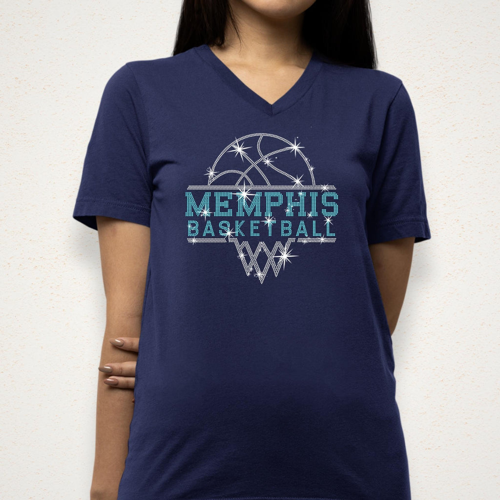Memphis Basketball Team Rhinestone Shirt: Stylish Basketball Team Fans Hoodie