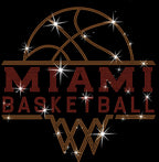 Miami Basketball Sports Team Rhinestone Shirt: Basketball Mom Sparkle Tee