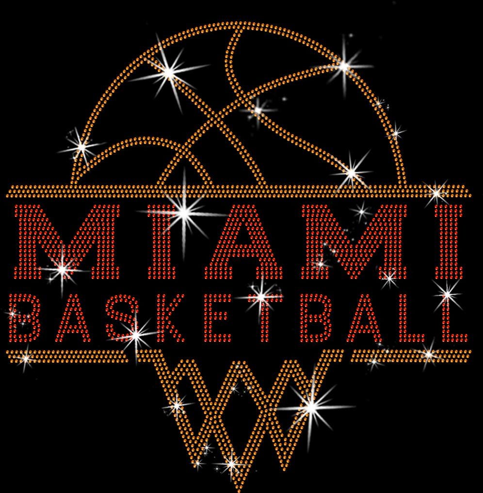 Miami Basketball Sports Team Rhinestone Shirt: Basketball Mom Sparkle Tee