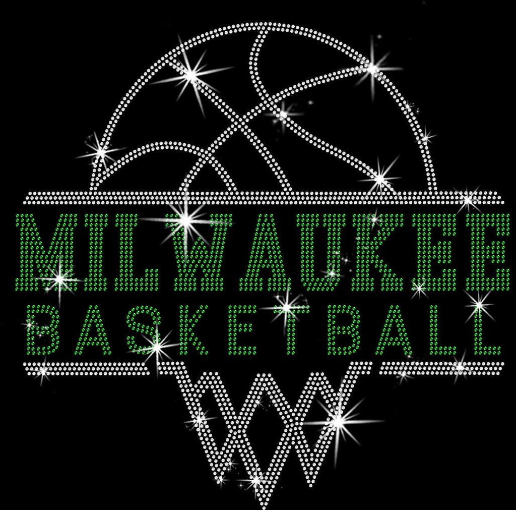 Milwaukee Basketball Sports Team Rhinestone Shirt: Basketball Team Fans Sweatshirt