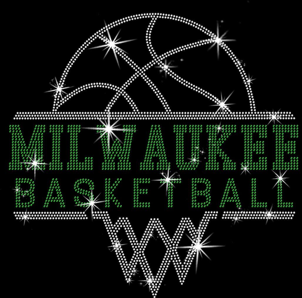 Milwaukee Basketball Sports Team Rhinestone Shirt: Basketball Team Fans Sweatshirt
