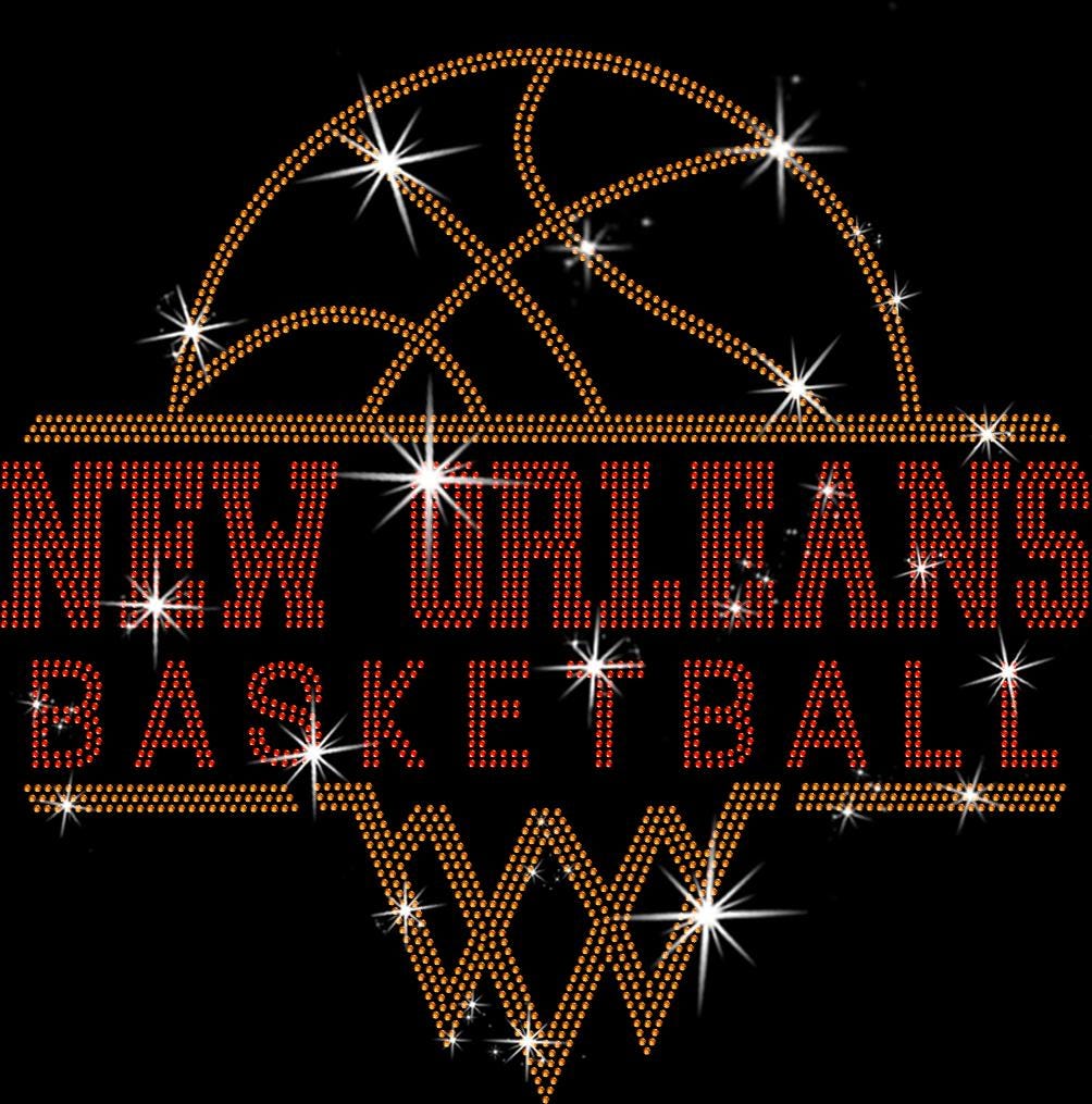 New Orleans Basketball Sports Team Rhinestone Shirt: Basketball Game Day Bling Outfit
