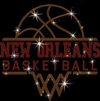 New Orleans Basketball Sports Team Rhinestone Shirt: Basketball Game Day Bling Outfit