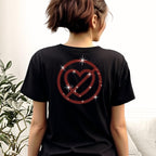 No Love Sign Rhinestone Shirt: Sparkling Sweatshirt for Singles