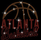 Atlanta Basketball Rhinestone T-Shirt: Cool Basketball Mom Shirt