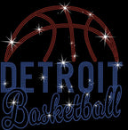 Detroit Basketball Rhinestone Shirt: Sports Lover Bling Tee
