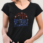 Detroit Basketball Rhinestone Shirt: Sports Lover Bling Tee