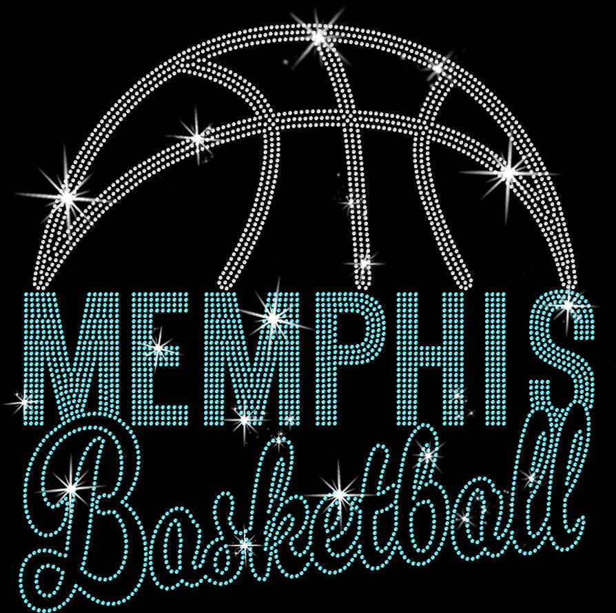 Memphis Basketball Rhinestone T-shirt: Soft and Cozy Tailgating Shirt