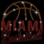 Miami Basketball Rhinestone Shirt: Tailgate Sweatshirt Gift for Fans