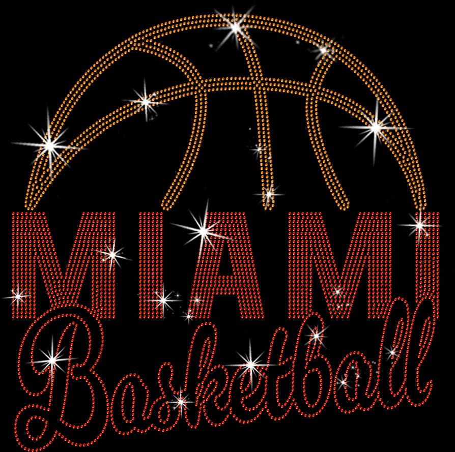 Miami Basketball Rhinestone Shirt: Tailgate Sweatshirt Gift for Fans