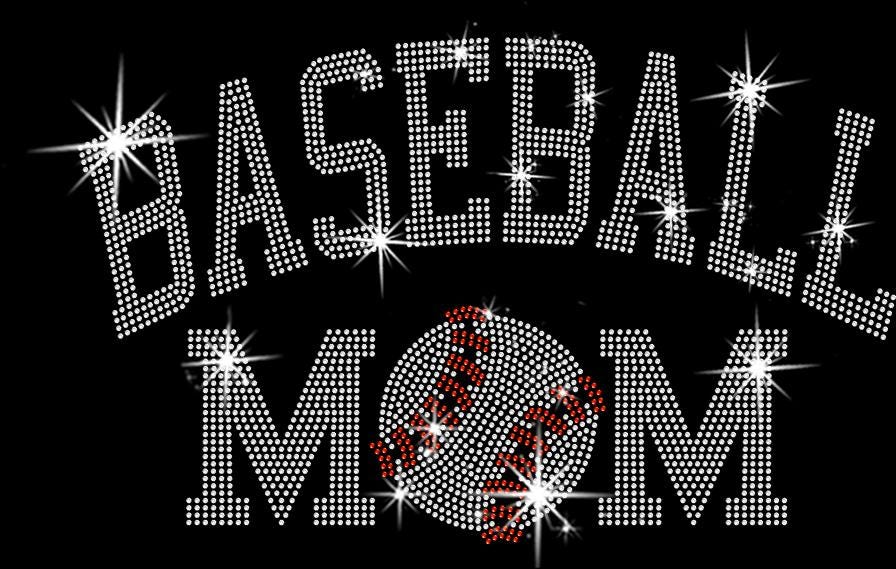 Baseball Mom Rhinestone Shirt: Sports Lover Mama Sweatshirt