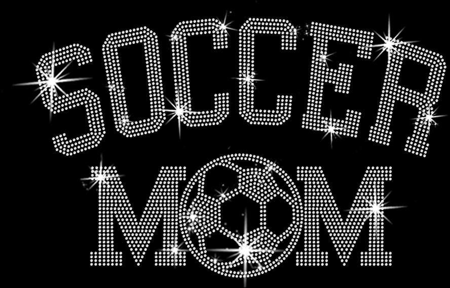 Cute Soccer Mom Rhinestone Shirt: Sports Parent Sparkle Tee