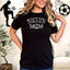 Cute Soccer Mom Rhinestone Shirt: Sports Parent Sparkle Tee