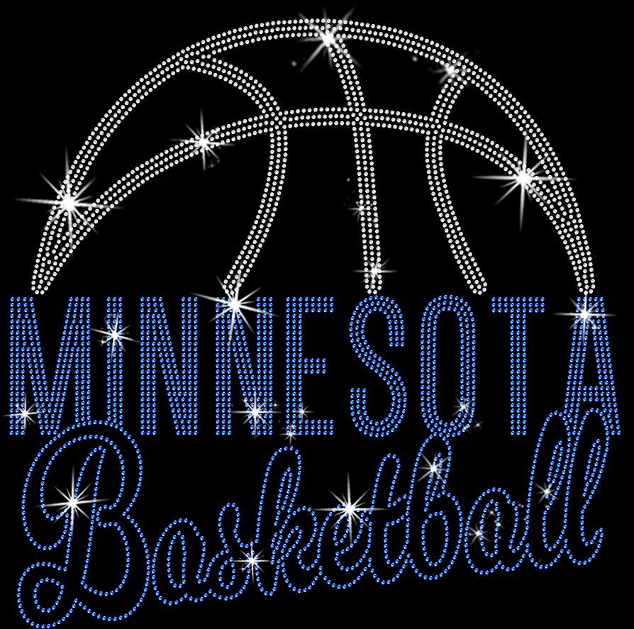 Minnesota Basketball Rhinestone Shirt: Sports Fan Apparel for Him or Her