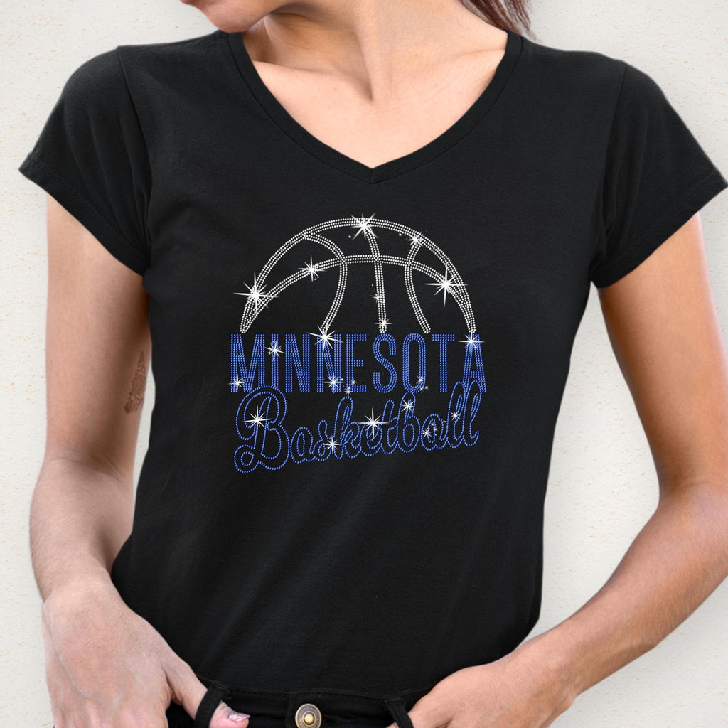 Minnesota Basketball Rhinestone Shirt: Sports Fan Apparel for Him or Her