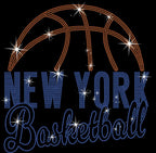 New York Basketball Rhinestone T-Shirt: Perfect Gift for Basketball Lovers