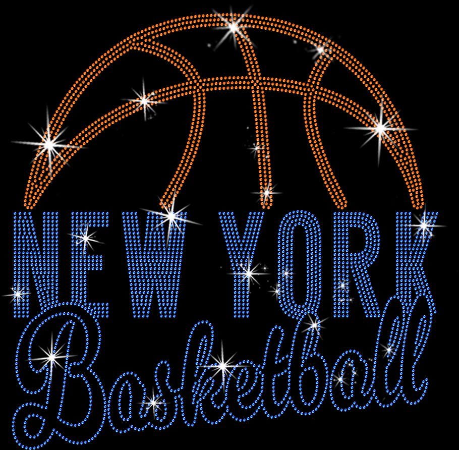 New York Basketball Rhinestone T-Shirt: Perfect Gift for Basketball Lovers