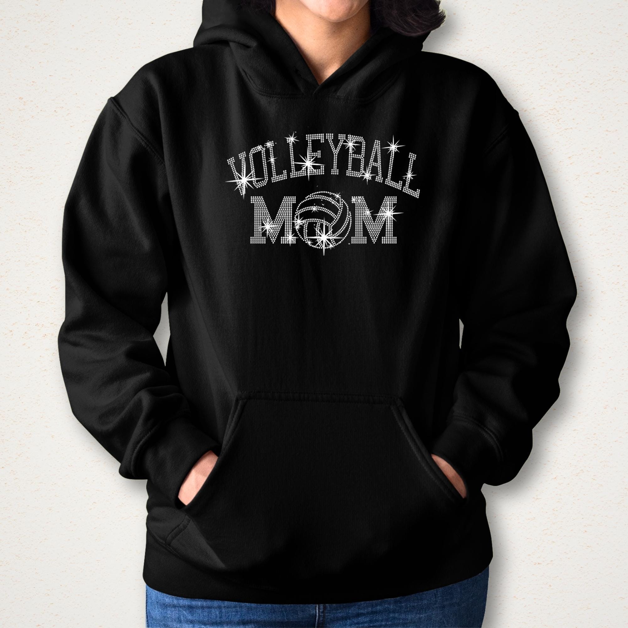 Volleyball Mom Rhinestone Shirt: Sports Mom Game Day Fan Outfit