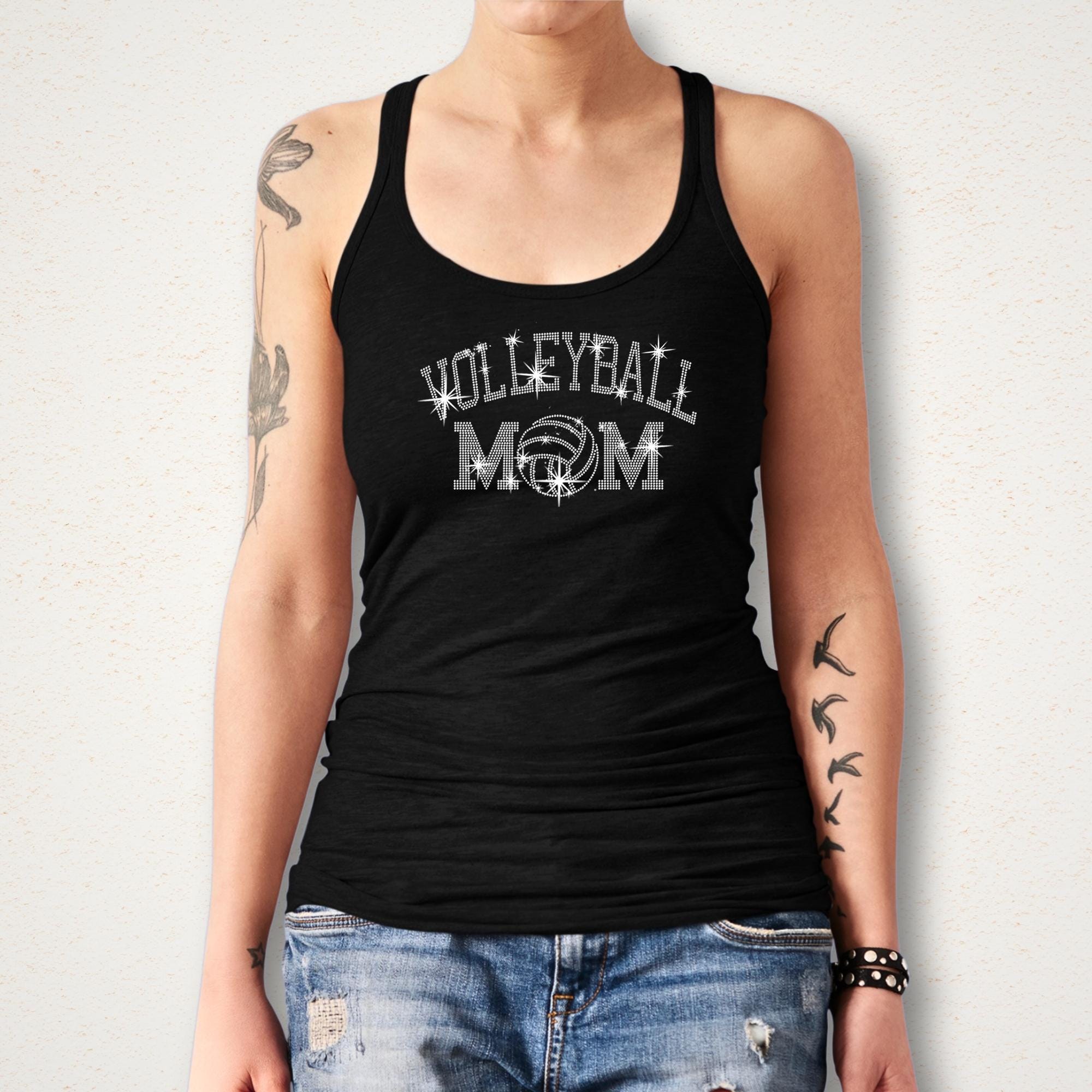Volleyball Mom Rhinestone Shirt: Sports Mom Game Day Fan Outfit Secondary image