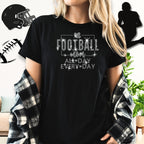Football Mom All Day Every Day Rhinestone Shirt: Football Mama Game Day Tee For Birthday