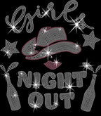 Girls Night Out Rhinestone Shirt: Trendy Western Cowgirl Tee