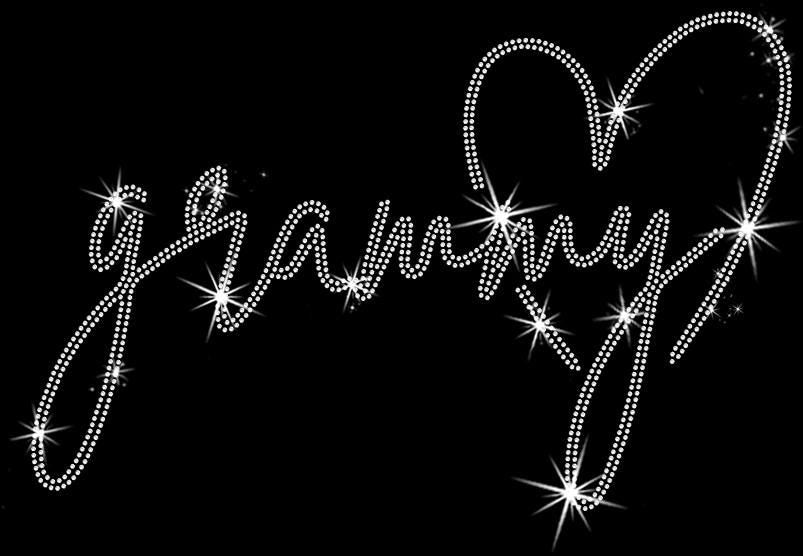 Grammy Heart Rhinestone Shirt: Cute Grandma Bling Tee