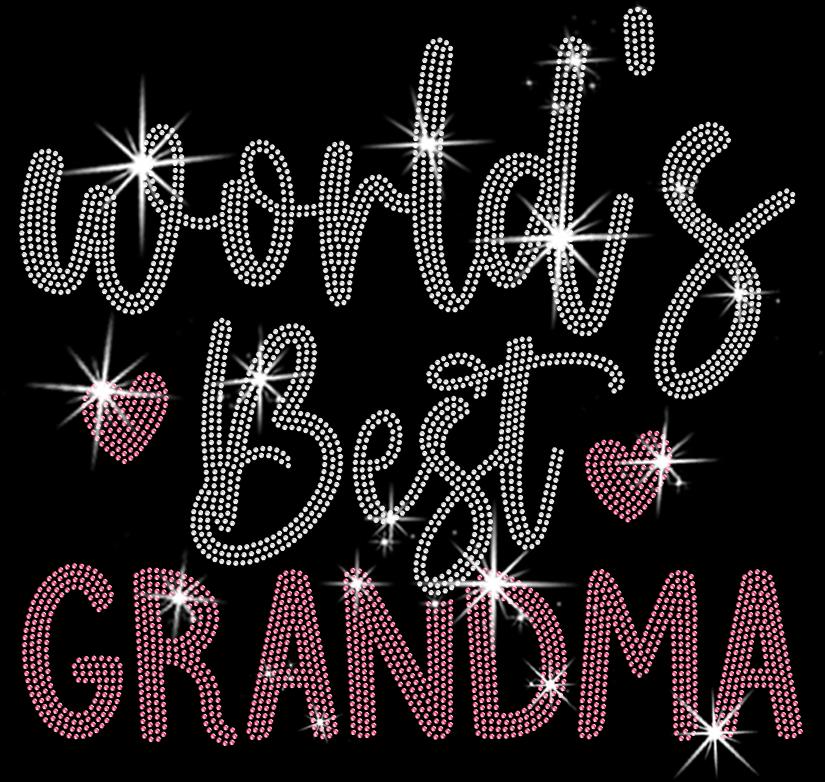 World's Best Grandma Rhinestone Shirt: Cool Grandma T-Shirt