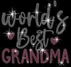 World's Best Grandma Rhinestone Shirt: Cool Grandma T-Shirt