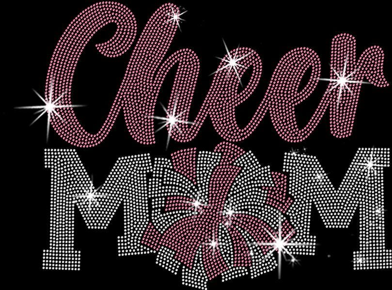 Cheer Mom Rhinestone Shirt: Cheerleading Mama Sparkle Outfit