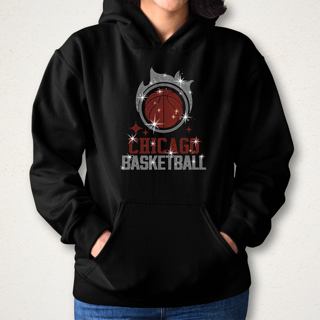 Chicago Basketball Team Rhinestone Shirt: Sparkly Basketball Game Day Tee