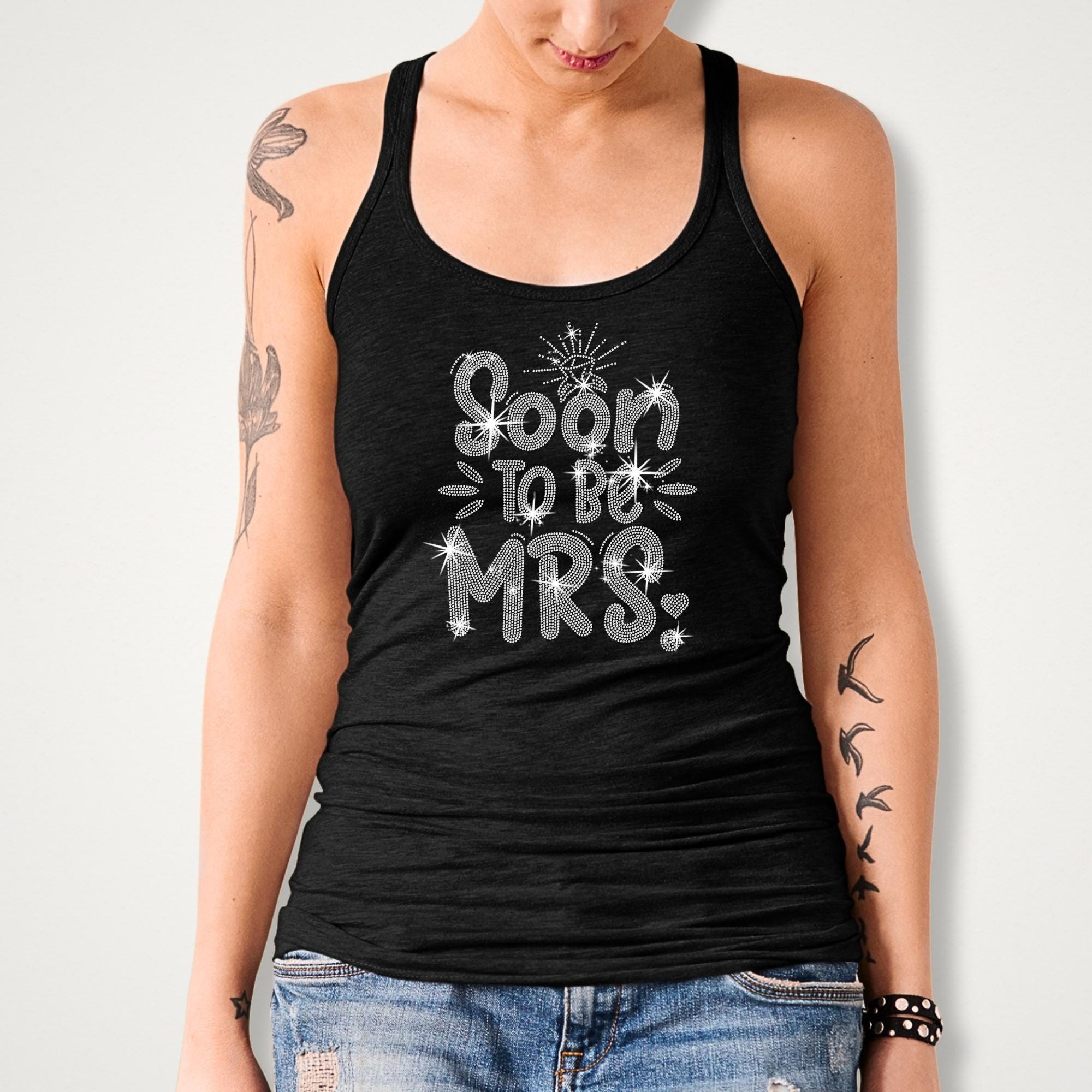 Soon to Be Mrs. Rhinestone Shirt: Wedding Bling Tee Secondary image