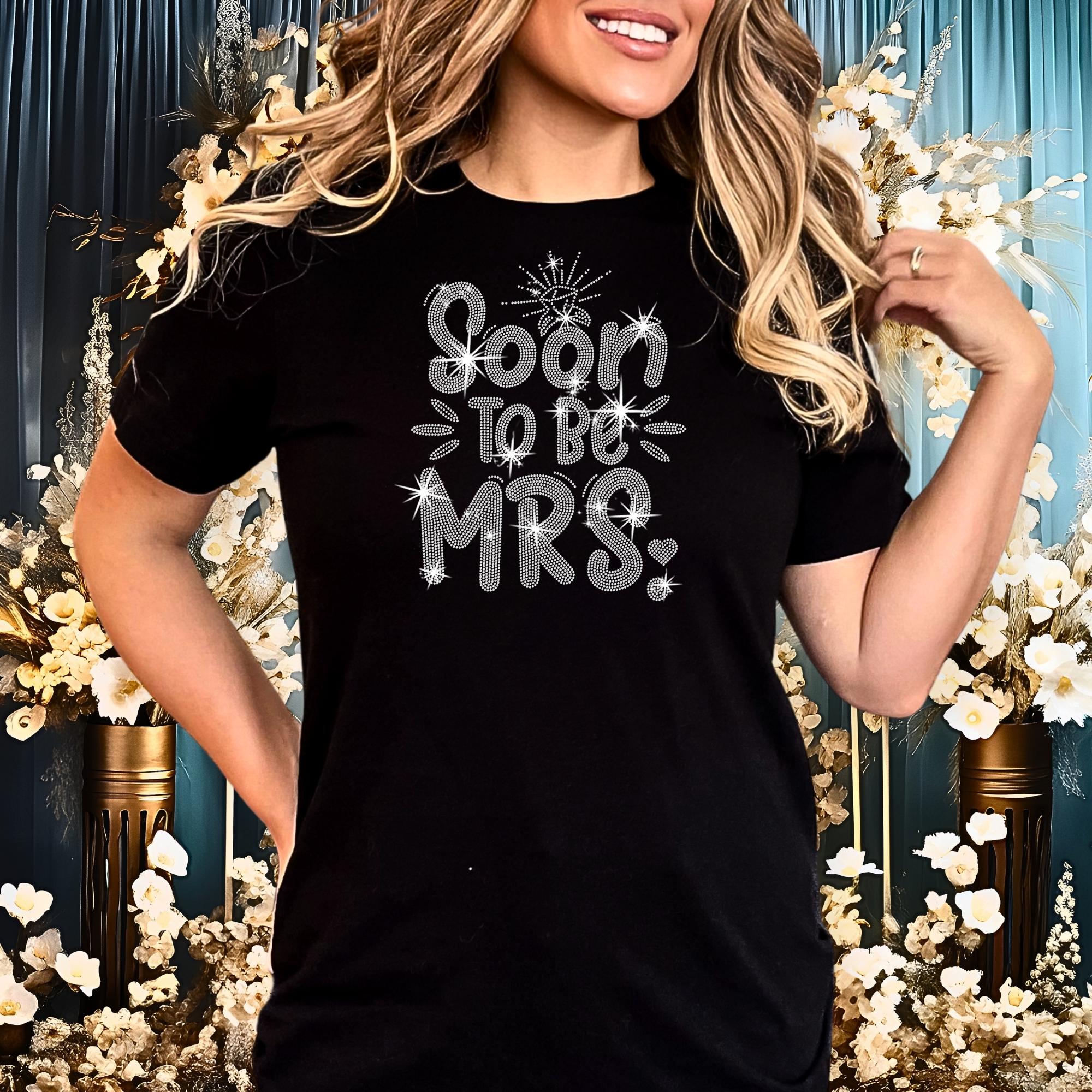 Soon to Be Mrs. Rhinestone Shirt: Wedding Bling Tee Main image