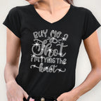 Buy Me a Shot Rhinestone Shirt: Bachelor Party Drinking Team T-Shirt