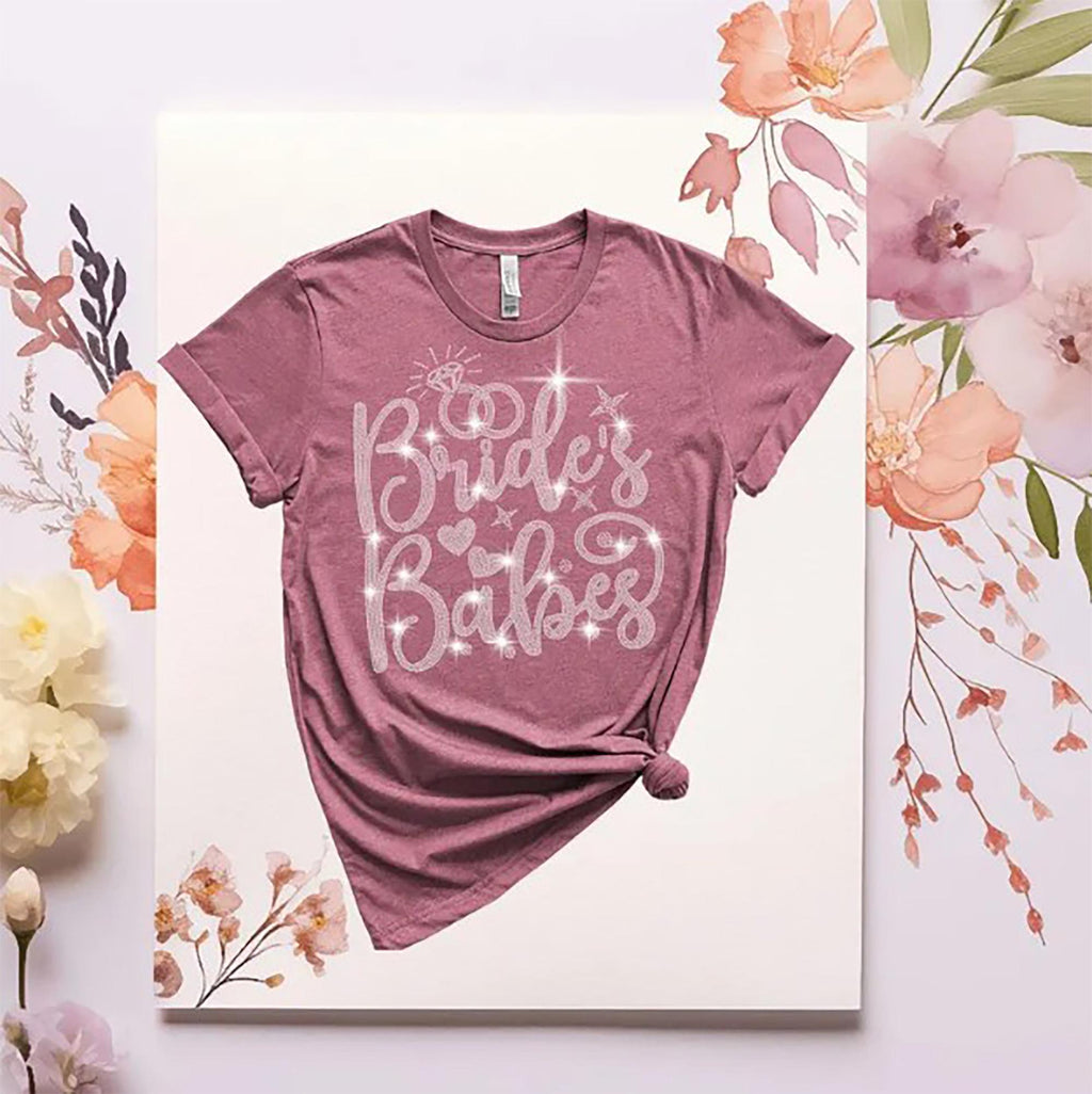 Bride Babes Team Rhinestone Shirt: Sparkling Bride Friends Tee