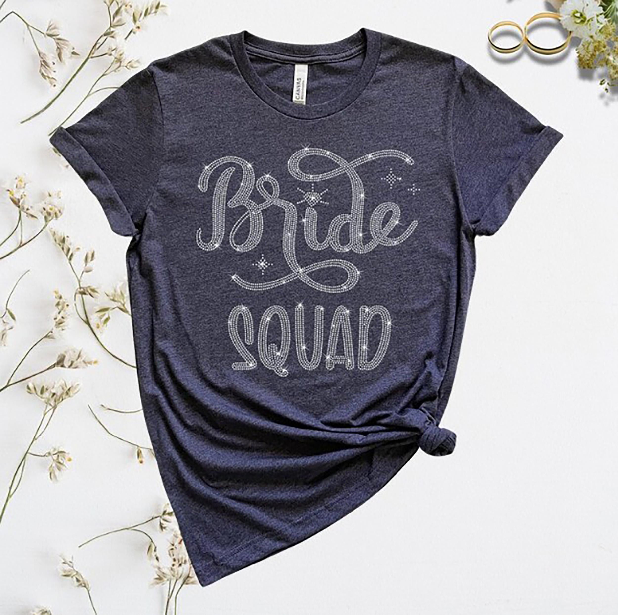 Bride Squad Rhinestone Shirt: Bachelorette Bling Sweatshirt