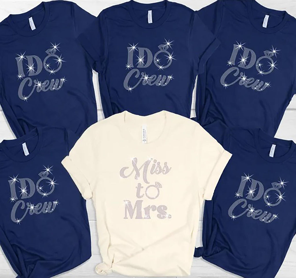 Miss to Mrs. Rhinestone Wedding Shirt: Newlywed Honeymoon Outfit
