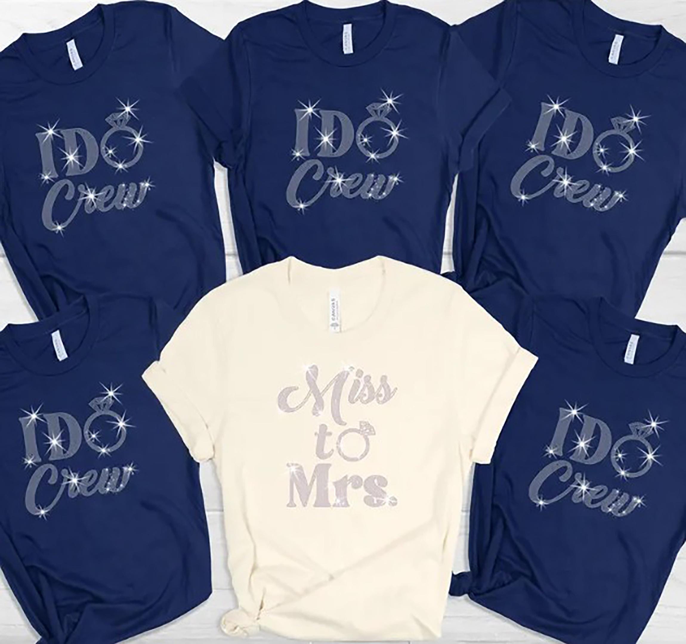 Miss to Mrs. Rhinestone Wedding Shirt: Newlywed Honeymoon Outfit