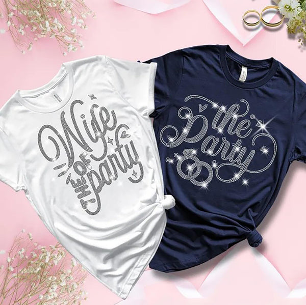Wife of The Party Rhinestone Shirts: Favorite Bridal Party Tee