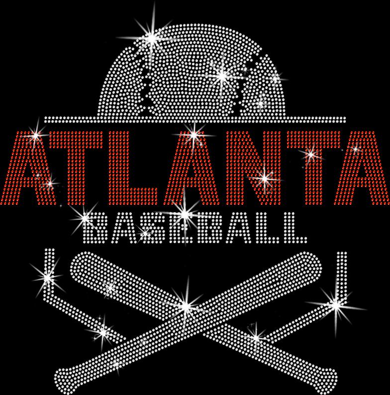 Atlanta Baseball Rhinestone Shirt: Sparkly Baseball Team Fans Tee