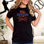 Chicago Baseball Rhinestone Shirt: Sports Gift for Baseball Mom