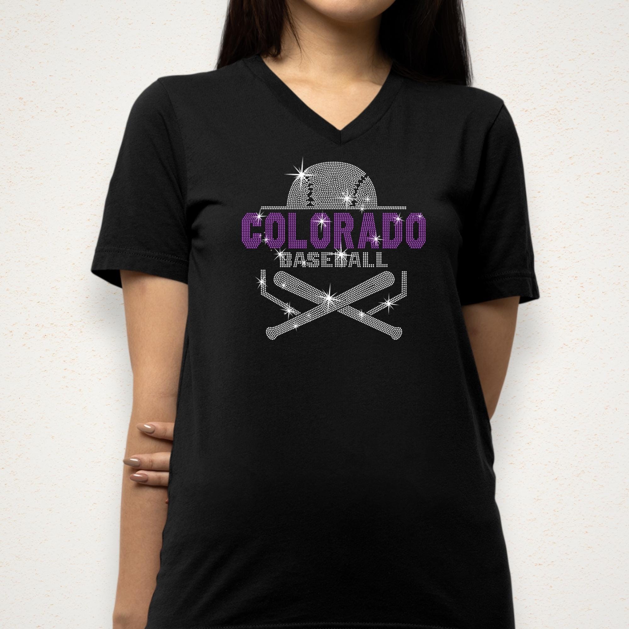 Colorado Baseball Rhinestone Shirt: Retro Style Game Day Apparel Secondary image
