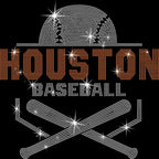 Houston Baseball Rhinestone Shirt: Baseball Favor Season Tee