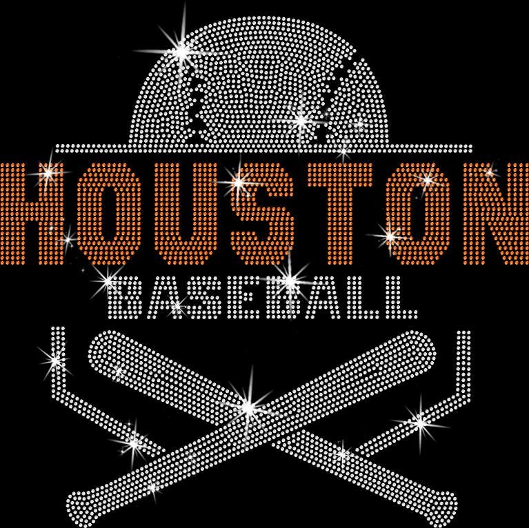 Houston Baseball Rhinestone Shirt: Baseball Favor Season Tee
