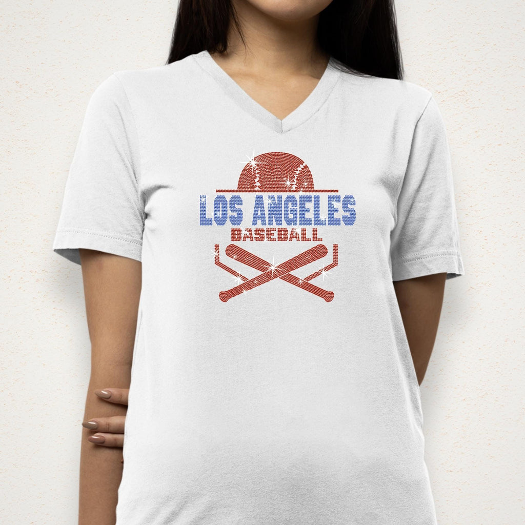 Los Angeles Baseball Rhinestone Shirt: LA Baseball Apparel