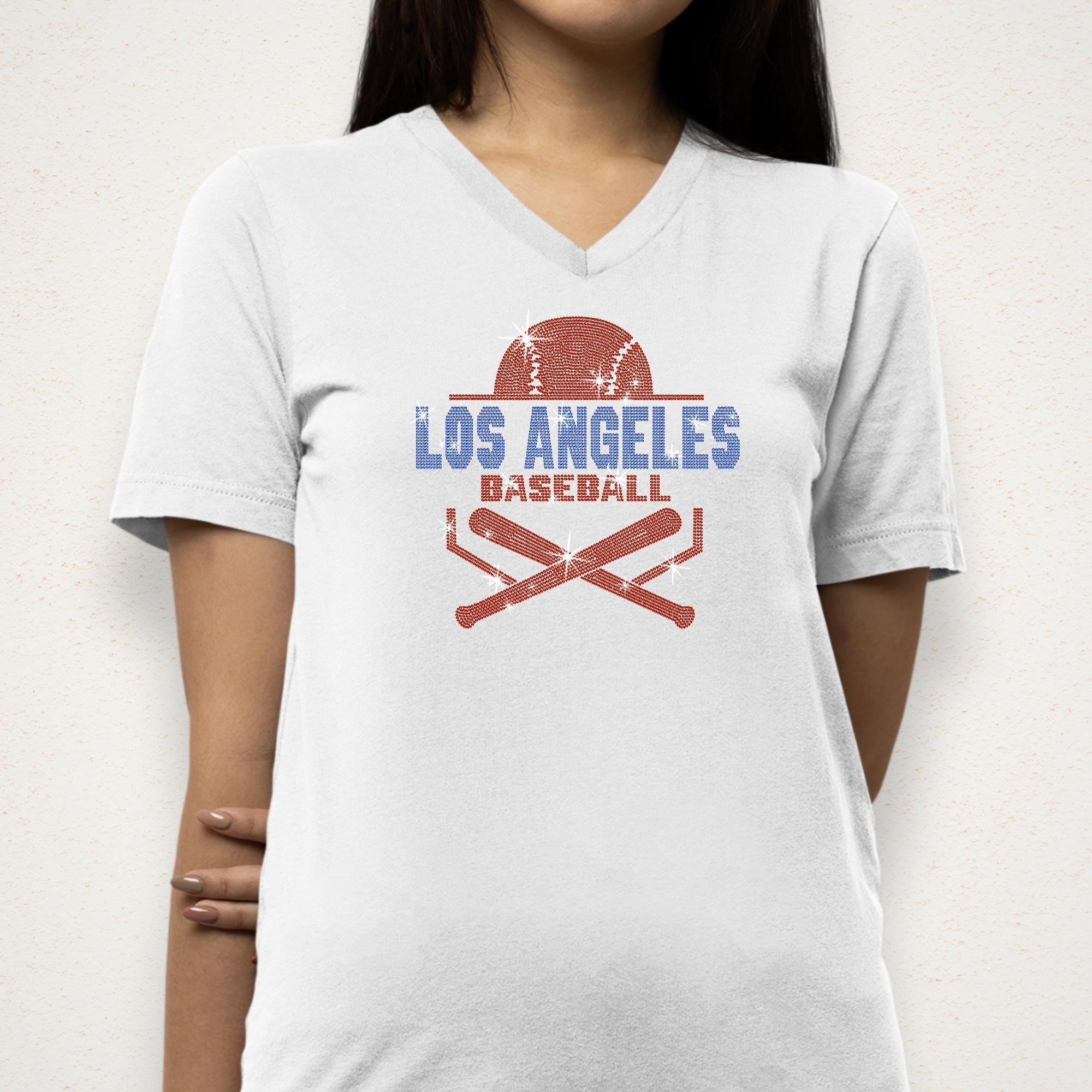 Los Angeles Baseball Rhinestone Shirt: LA Baseball Apparel