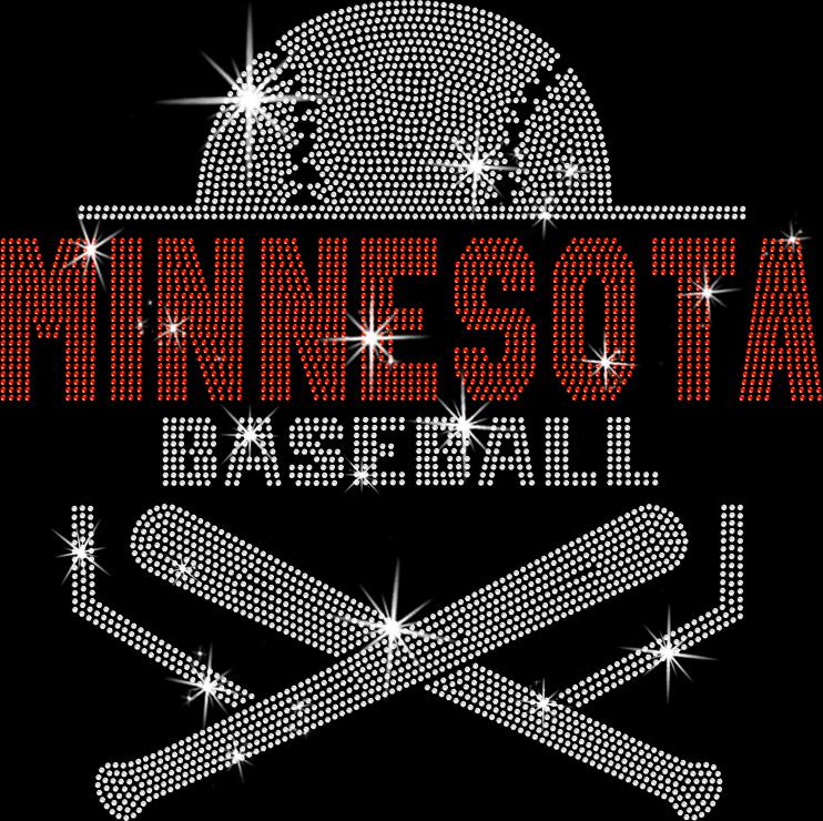 Minnesota Baseball Rhinestone Shirt: Vintage Sparkly Baseball Outfit