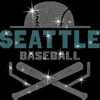 Seattle Baseball Rhinestone Shirt: Sparkly Game Day Outfit