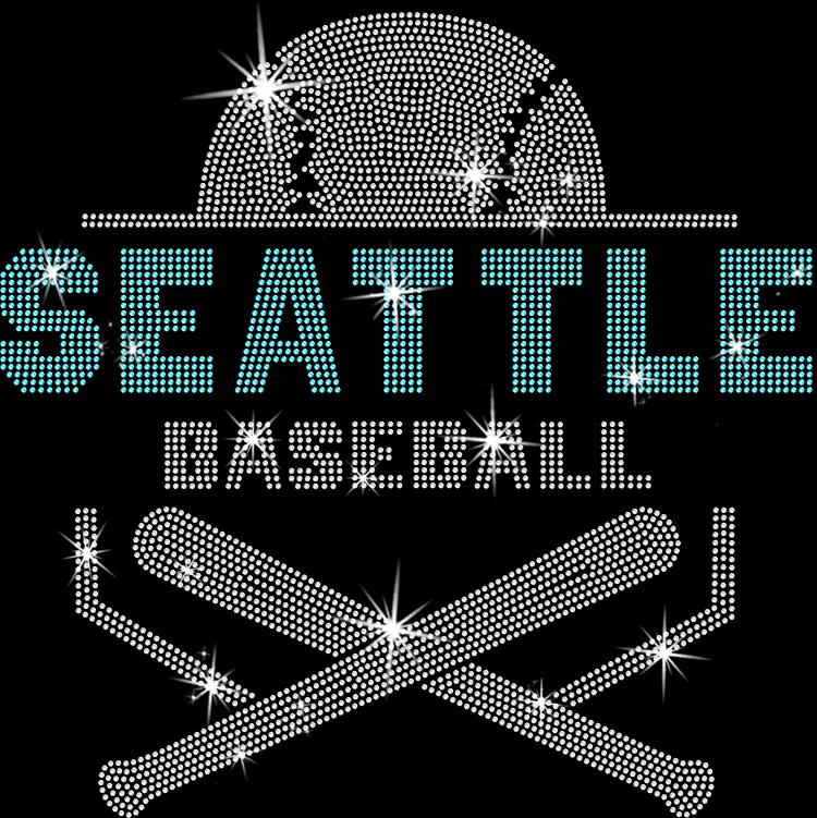 Seattle Baseball Rhinestone Shirt: Sparkly Game Day Outfit