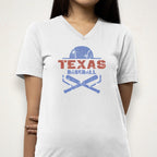 Texas Baseball Rhinestone Shirt: Bling Sports Fan Tee
