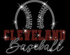 Cleveland Baseball Team Rhinestone Shirt: Game Day Tailgate Sports Tee
